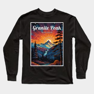 Granite Peak Wisconsin usa ski Long Sleeve T-Shirt